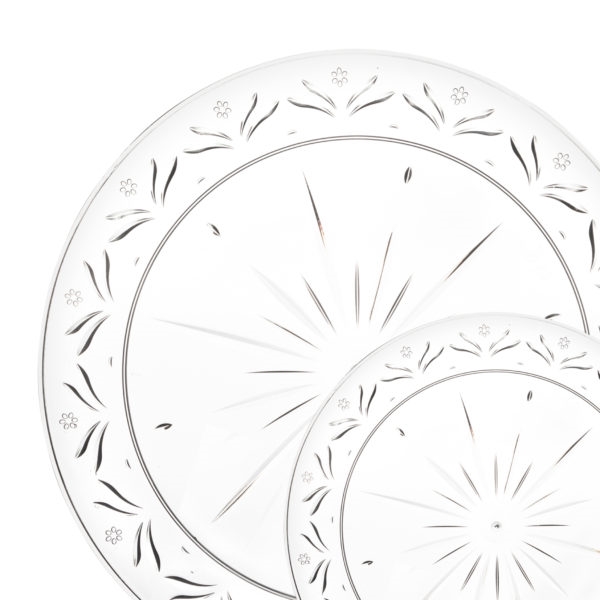 Disposable Premium Heavy weight Plastic Plates by Simcha Collection, Fancy Plastic Party Plates by Simcha Collection