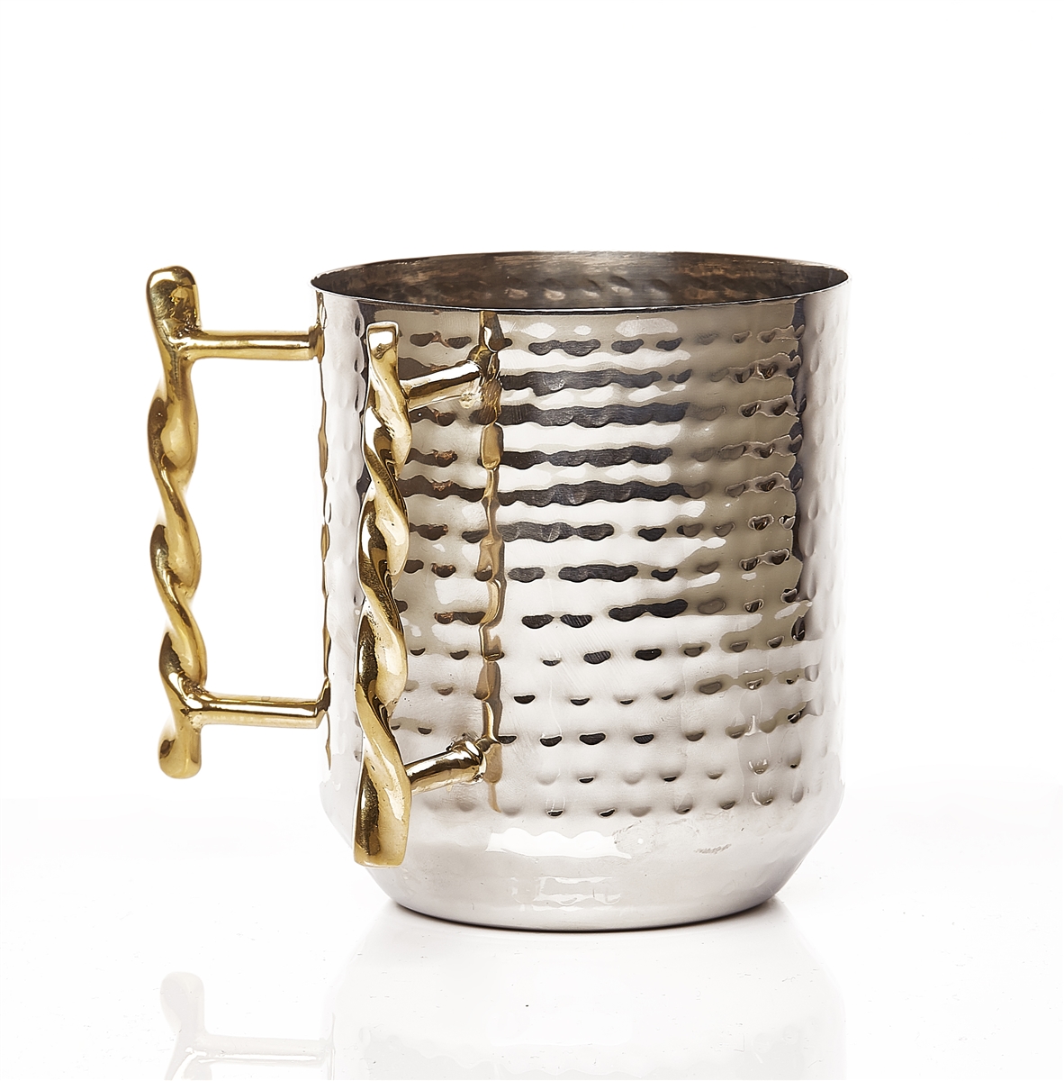 Stainless Steel Washing Cup with Brass Handle