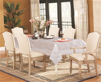 Verona Elegant Silver Tablecloth - Luxury Table Covers
