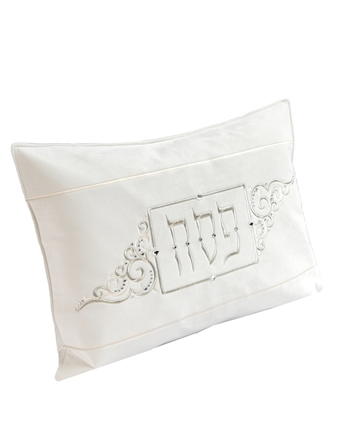 Velvet Embroidered Engraved Ivory Pillow Case