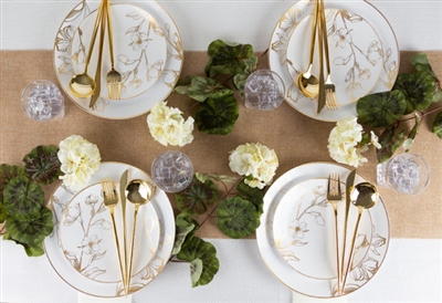Wedding Party Plates 1400 Piece Premium Disposable Tableware Set 200 Guests 